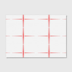 Холст прямоугольный Color white red stripes, цвет: 3D-принт — фото 2