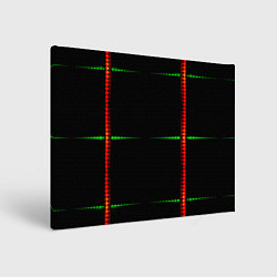 Картина прямоугольная Color black green orange stripes