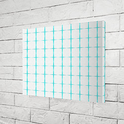 Холст прямоугольный Color white light blue crosses, цвет: 3D-принт — фото 2