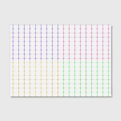 Холст прямоугольный Color white multicolored stripes, цвет: 3D-принт — фото 2