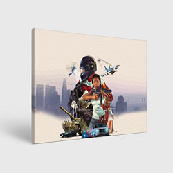 Холст прямоугольный GTA Online, цвет: 3D-принт