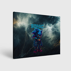 Холст прямоугольный Sonic cyberpunk style, цвет: 3D-принт