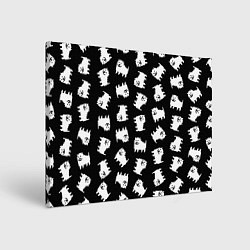 Холст прямоугольный Annoying dog pattern - Undertale, цвет: 3D-принт
