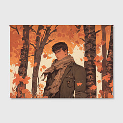 Холст прямоугольный Берсерк Гатс в клетчатом шарфе, цвет: 3D-принт — фото 2