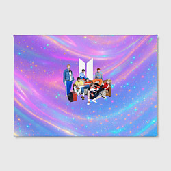 Холст прямоугольный BTS на диване, цвет: 3D-принт — фото 2