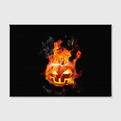 Холст прямоугольный Горящая тыква джек, цвет: 3D-принт — фото 2
