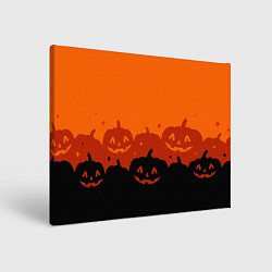 Картина прямоугольная Хэллоуин счастливые тыквы