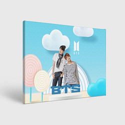 Холст прямоугольный BTS и объемная сцена, цвет: 3D-принт