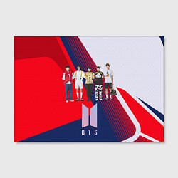 Холст прямоугольный BTS геометрический фон, цвет: 3D-принт — фото 2