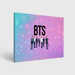 Картина прямоугольная BTS розовый боке