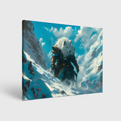 Холст прямоугольный Воин волк, цвет: 3D-принт