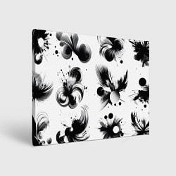 Картина прямоугольная Чёрно-белая абстракция нейроарт