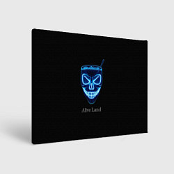 Картина прямоугольная Neon skull cocktail