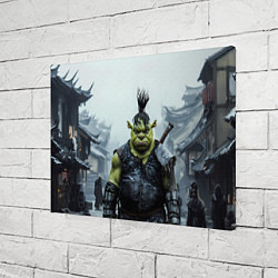 Холст прямоугольный Шрек панк в доспехах, цвет: 3D-принт — фото 2