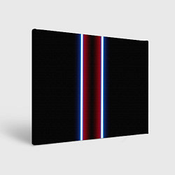 Картина прямоугольная Color white blue red neon