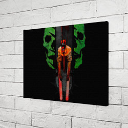 Холст прямоугольный Дэндзи с черепами Человек бензопила, цвет: 3D-принт — фото 2