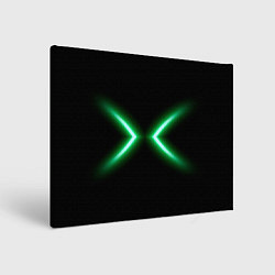 Картина прямоугольная Neon green lines