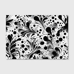Холст прямоугольный Кляксы и растения - нейроарт паттерн, цвет: 3D-принт — фото 2