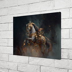 Холст прямоугольный Лошадь в золотых подвесках, цвет: 3D-принт — фото 2