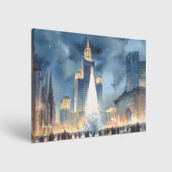 Картина прямоугольная Новый год в Москве