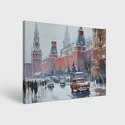Картина прямоугольная Старинная Москва - новый год