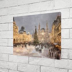 Холст прямоугольный Новогодние гуляния в Москве, цвет: 3D-принт — фото 2