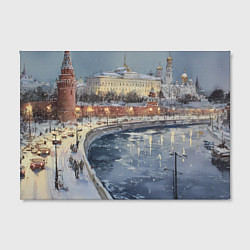 Холст прямоугольный Новогодние праздники в Москве, цвет: 3D-принт — фото 2