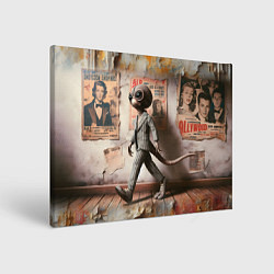 Картина прямоугольная Пришелец в костюме в полосочку