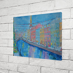 Холст прямоугольный Новогодний рисованный Санкт-Петербург, цвет: 3D-принт — фото 2