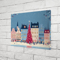 Холст прямоугольный Новогоднее гуляние у красной елки, цвет: 3D-принт — фото 2