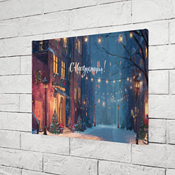 Холст прямоугольный С наступающим новым годом, цвет: 3D-принт — фото 2