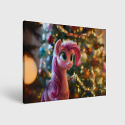 Холст прямоугольный Милая лошадка с розовой гривой, цвет: 3D-принт
