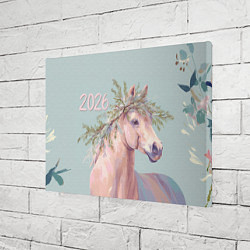 Холст прямоугольный 2026 Лошадка символ года, цвет: 3D-принт — фото 2