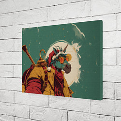 Холст прямоугольный Новогодний конь в желтых очках, цвет: 3D-принт — фото 2