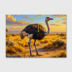 Холст прямоугольный Страус саванны, цвет: 3D-принт — фото 2