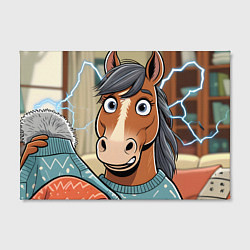 Холст прямоугольный Конь и недоразумение, цвет: 3D-принт — фото 2