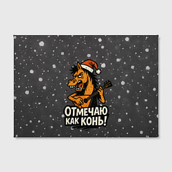 Холст прямоугольный Отмечаю как нонь - Новый год, цвет: 3D-принт — фото 2