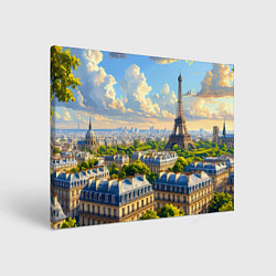 Картина прямоугольная Золотой Париж взгляд с высоты