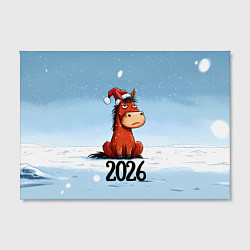 Холст прямоугольный Сердитая лошадка 2026, цвет: 3D-принт — фото 2