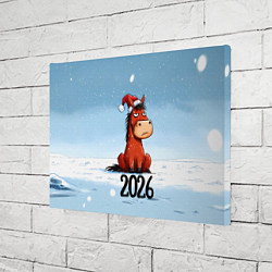 Холст прямоугольный Сердитая лошадка 2026, цвет: 3D-принт — фото 2