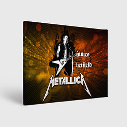 Холст прямоугольный Metallica: James Hetfield, цвет: 3D-принт