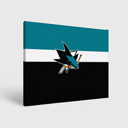 Холст прямоугольный San Jose Sharks, цвет: 3D-принт