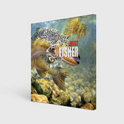 Картина квадратная Лучший рыбак - осетр