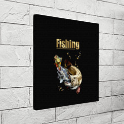 Холст квадратный Gold Fishing, цвет: 3D-принт — фото 2