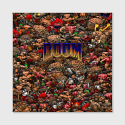 Холст квадратный DOOM: Pixel Monsters, цвет: 3D-принт — фото 2