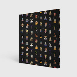 Холст квадратный One Piece. Pixel art pattern, цвет: 3D-принт