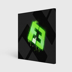 Холст квадратный Flipsid3: Black collection, цвет: 3D-принт