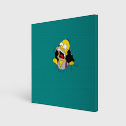 Холст квадратный Alien-Homer, цвет: 3D-принт