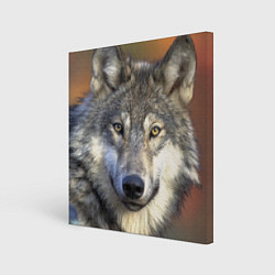 Холст квадратный Улыбка волка, цвет: 3D-принт