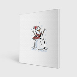 Картина квадратная Снеговик